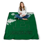 eastern michigan eagles paint trail green quilt blanket best selling