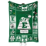 eastern michigan eagles snoopy love green quilt blanket best selling