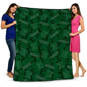 eastern michigan eagles solid classic green quilt blanket best selling