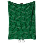 eastern michigan eagles solid classic green quilt blanket best selling