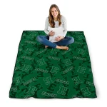eastern michigan eagles solid classic green quilt blanket best selling