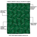 eastern michigan eagles solid classic green quilt blanket best selling