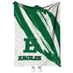 eastern michigan eagles stroke art green white quilt blanket best selling