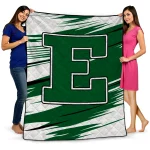 eastern michigan eagles wild lines green white quilt blanket best selling
