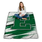 eastern michigan eagles wild lines green white quilt blanket best selling