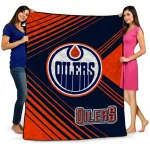 Edmonton Oilers Arrow Layers Blue Quilt Blanket 1 edmonton oilers arrow layers blue quilt blanket best selling