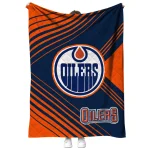 edmonton oilers arrow layers blue quilt blanket best selling