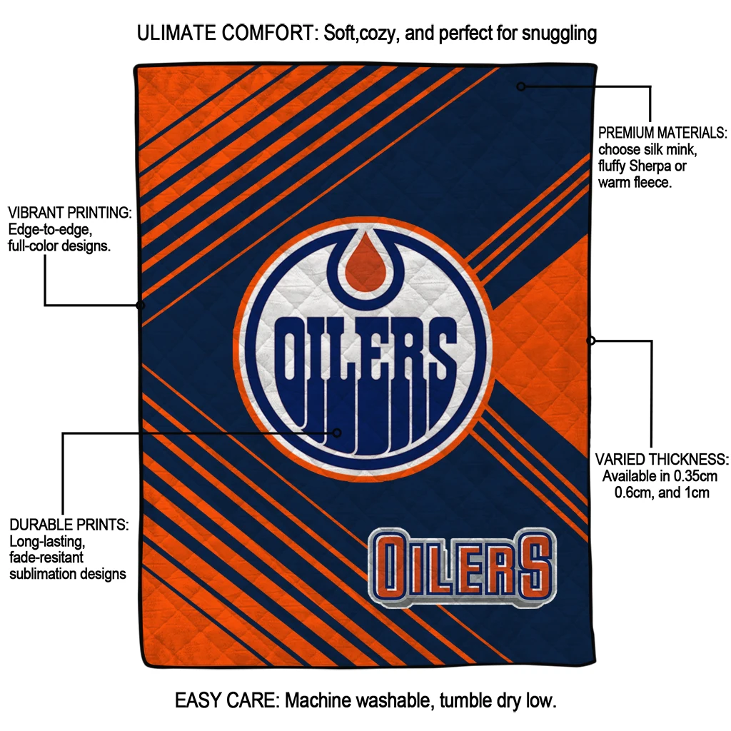 edmonton oilers arrow layers blue quilt blanket latest model edmonton oilers arrow layers blue quilt blanket latest model