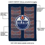 edmonton oilers bold red blue quilt blanket best selling