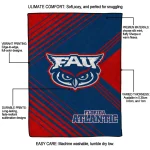florida atlantic owls arrow layers blue quilt blanket best selling