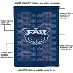 florida atlantic owls bold red blue quilt blanket best selling