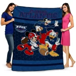 florida atlantic owls disney football blue quilt blanket best selling