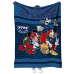 florida atlantic owls disney football blue quilt blanket best selling