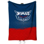 florida atlantic owls dot illusion blue quilt blanket best selling