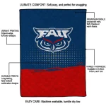 florida atlantic owls dot illusion blue quilt blanket best selling