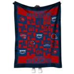 florida atlantic owls helmet heart blue quilt blanket best selling