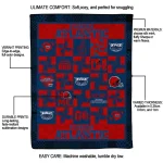 florida atlantic owls helmet heart blue quilt blanket best selling