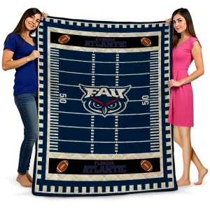 florida atlantic owls mickey player blue quilt blanket best selling