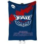 florida atlantic owls paint trail blue quilt blanket best selling