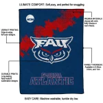 florida atlantic owls paint trail blue quilt blanket best selling