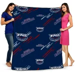 florida atlantic owls sketch lines blue quilt blanket best selling