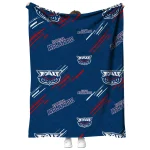 florida atlantic owls sketch lines blue quilt blanket best selling