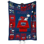 florida atlantic owls snoopy love blue quilt blanket best selling