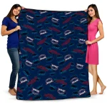 florida atlantic owls solid classic blue quilt blanket best selling