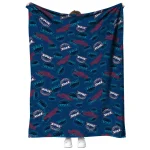 florida atlantic owls solid classic blue quilt blanket best selling