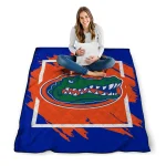 florida gators block border blue quilt blanket best selling