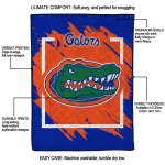 florida gators block border blue quilt blanket best selling