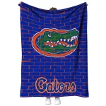 florida gators brick grid blue quilt blanket best selling