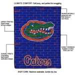 florida gators brick grid blue quilt blanket best selling