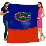Florida Gators Dot Illusion Blue Quilt Blanket 1 florida gators dot illusion blue quilt blanket best selling