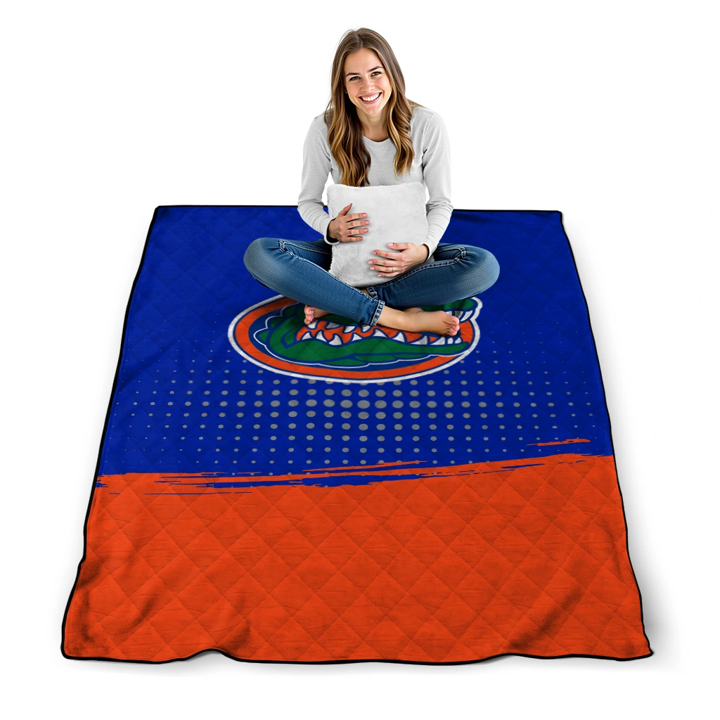 florida gators dot illusion blue quilt blanket high quality florida gators dot illusion blue quilt blanket high quality