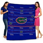 florida gators handdrawn stripes blue quilt blanket best selling