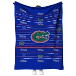 florida gators handdrawn stripes blue quilt blanket best selling