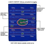 florida gators handdrawn stripes blue quilt blanket best selling