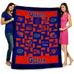 florida gators helmet heart blue quilt blanket best selling