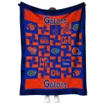 florida gators helmet heart blue quilt blanket best selling