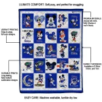 florida gators mickey mouse motif blue white quilt blanket best selling