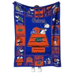florida gators snoopy love blue quilt blanket best selling