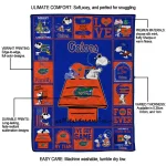 florida gators snoopy love blue quilt blanket best selling