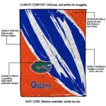 florida gators stroke art blue white quilt blanket best selling