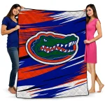 florida gators wild lines blue white quilt blanket best selling