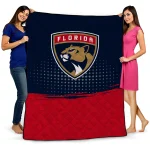 Florida Panthers Dot Illusion Red Quilt Blanket 1 florida panthers dot illusion red quilt blanket best selling