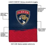 florida panthers dot illusion red quilt blanket best selling
