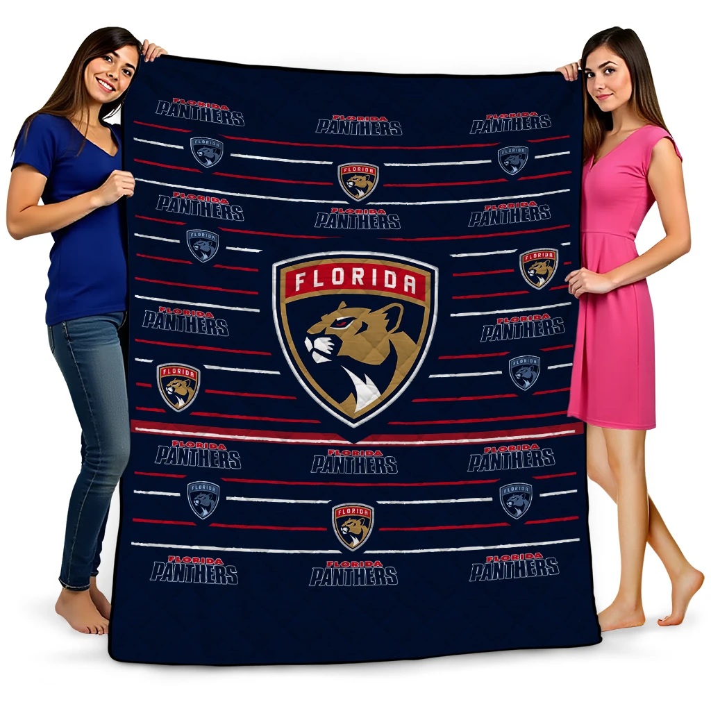 florida panthers handdrawn stripes red quilt blanket best selling florida panthers handdrawn stripes red quilt blanket best selling
