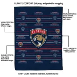 florida panthers handdrawn stripes red quilt blanket best selling