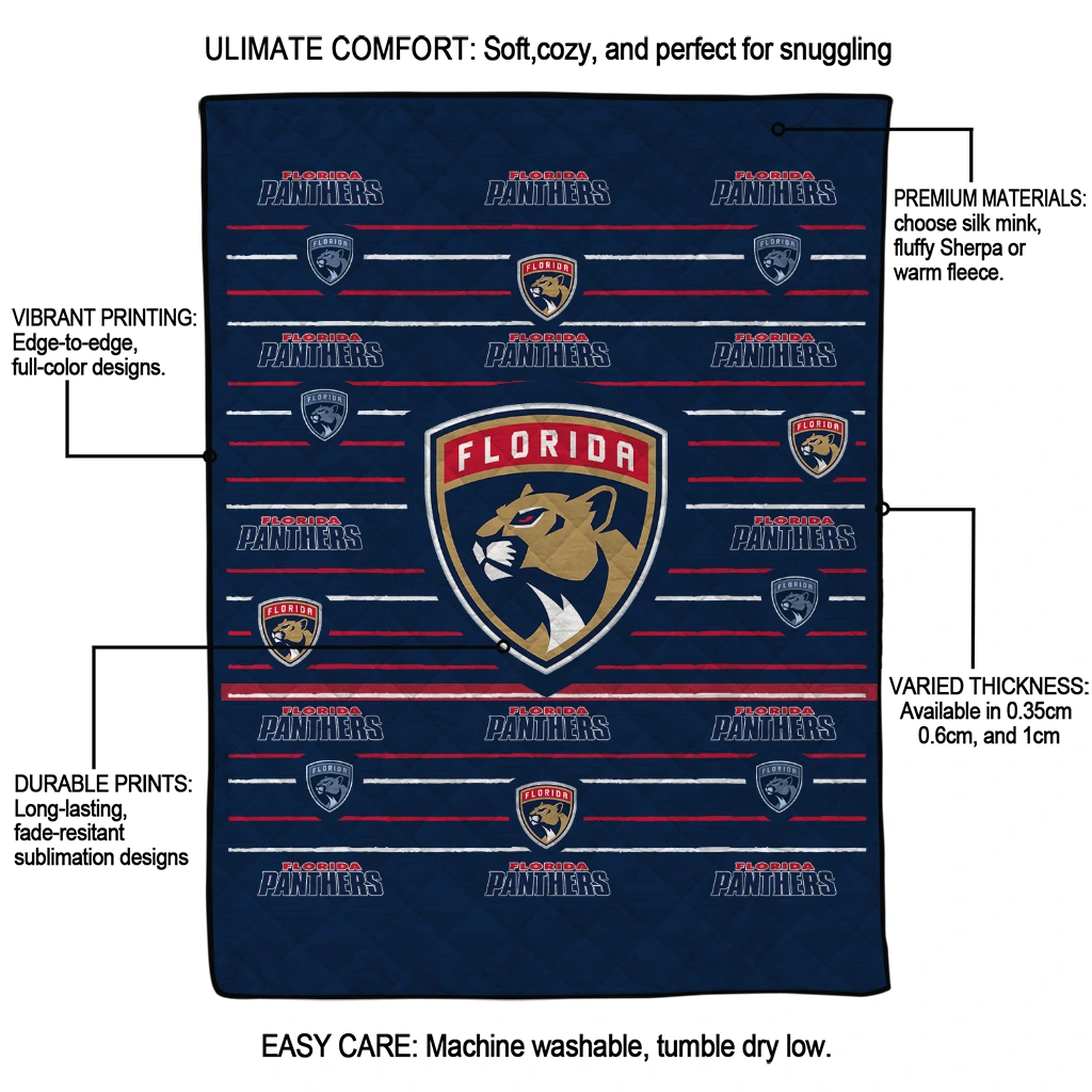 florida panthers handdrawn stripes red quilt blanket latest model florida panthers handdrawn stripes red quilt blanket latest model